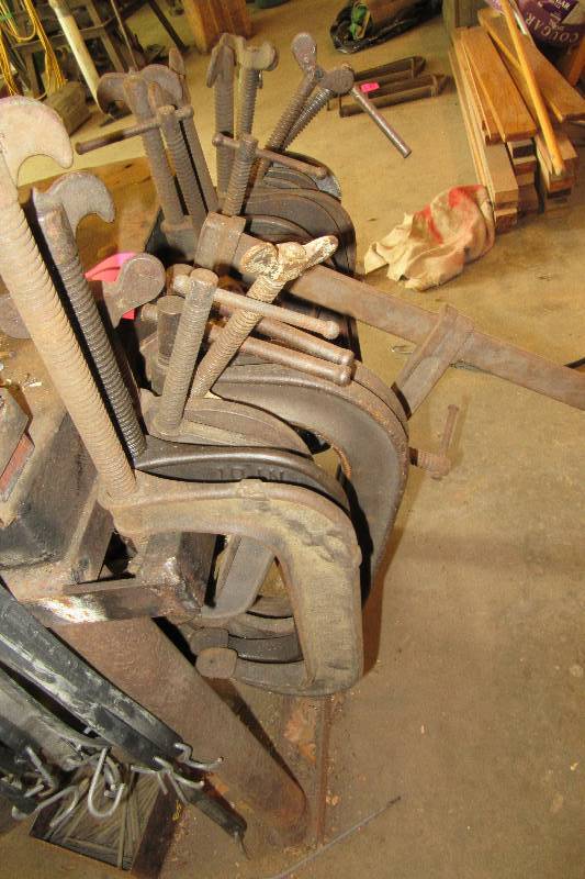 lot 29 image: Large lot of Misc. Size C clamps as pictured