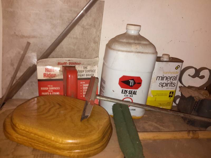 lot 66 image: Misc. items from the garage shelf as shown. Bring your own boxes