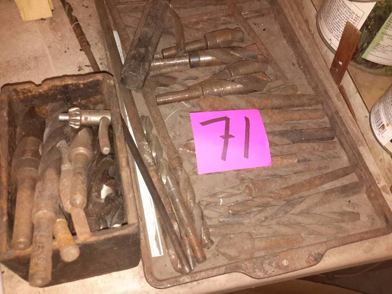 lot 71 image: Large lot of LARGE Drill bits as shown