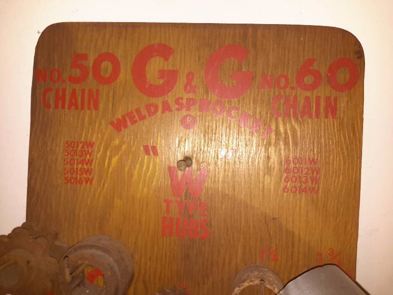 lot 70 image: G and G Weld a Sprocket Display and all on the board