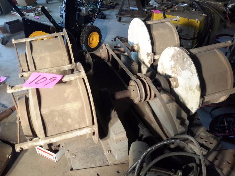 lot 109 image: Rock Polishing System.. Needs a larger motor
