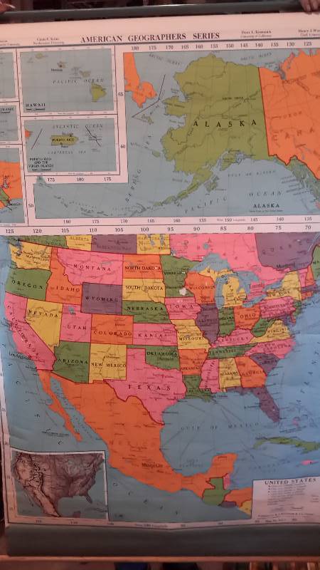 lot 172 image: Pull down maps from the old Isanti School