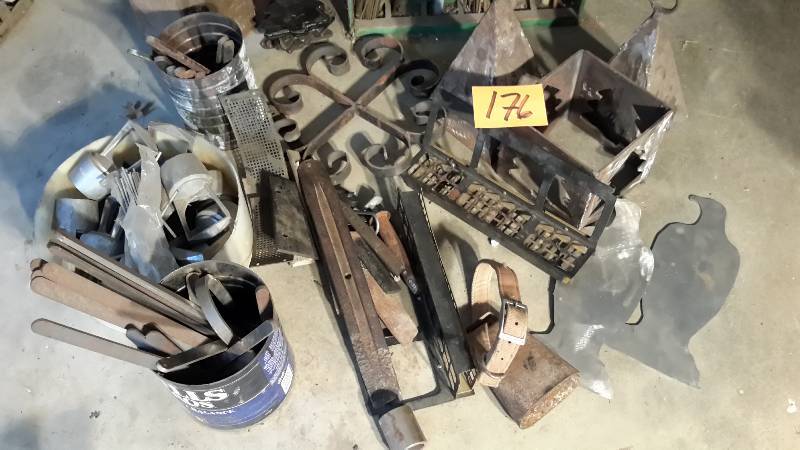 lot 176 image: Misc. iron Rods and other Iron items as pictured