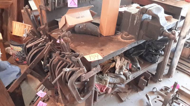 lot 184 image: Steel Welding table  NOTHING ON THE TABLE