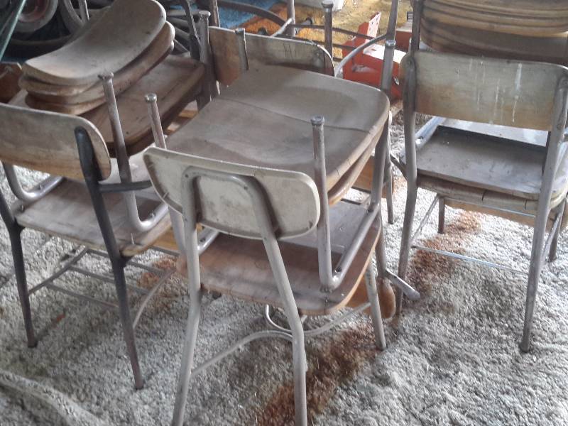 lot 222 image: Misc. Libraryschool Chairs as pictured