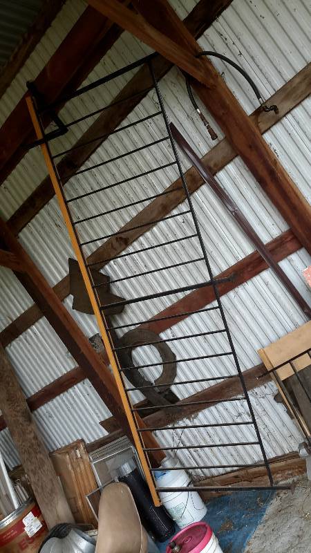 lot 294 image: 2 sections of wrought Iron Railing.. 8 ft and 4 ft