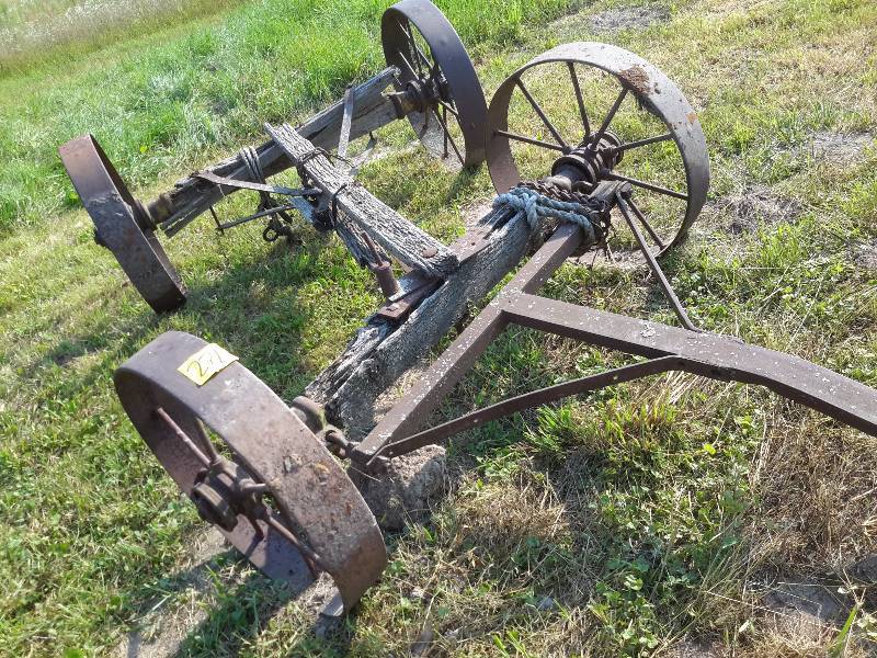 lot 271 image: Antique Wagon hardware.. All Steel Wheels