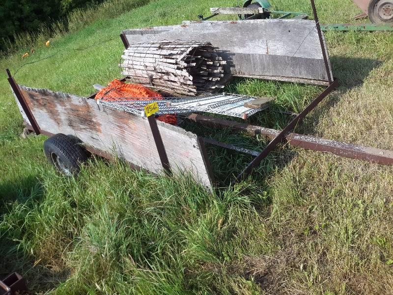 lot 256 image: Old Farm Trailer frame.. 10 ft x 6 ft