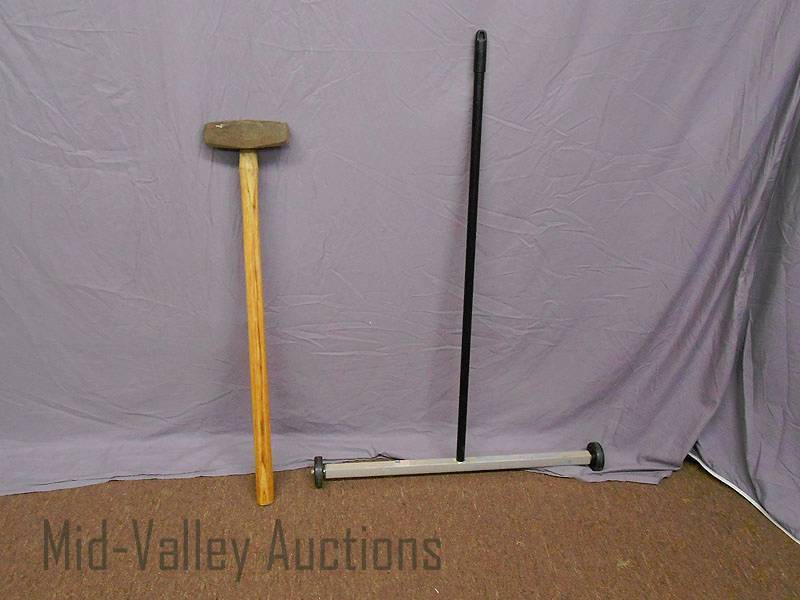 Rolling magnet & sledge hammer