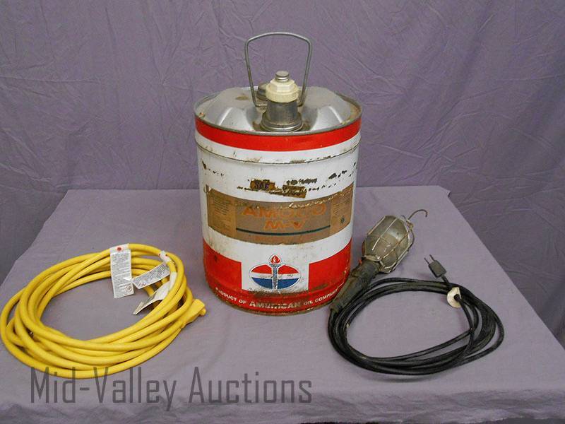 Amoco can, extension cord