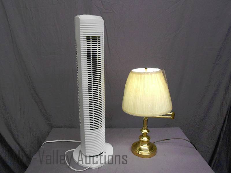 Table lamp and fan
