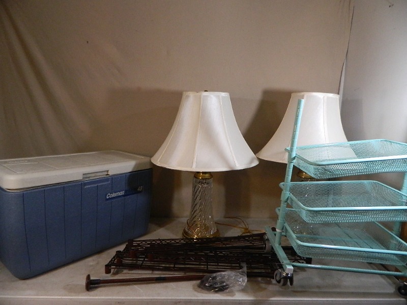 lot 195 image: Cooler, Lamps, and More