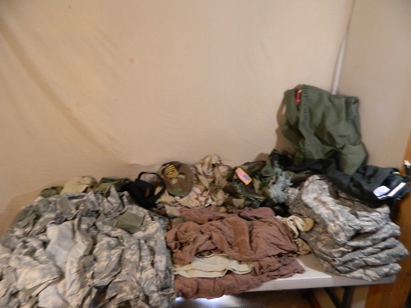 lot 15 image: Large Lot of Assorted Military Clothing