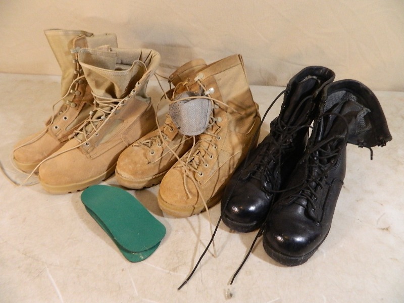 lot 18 image: 3 Pairs of Military Boots