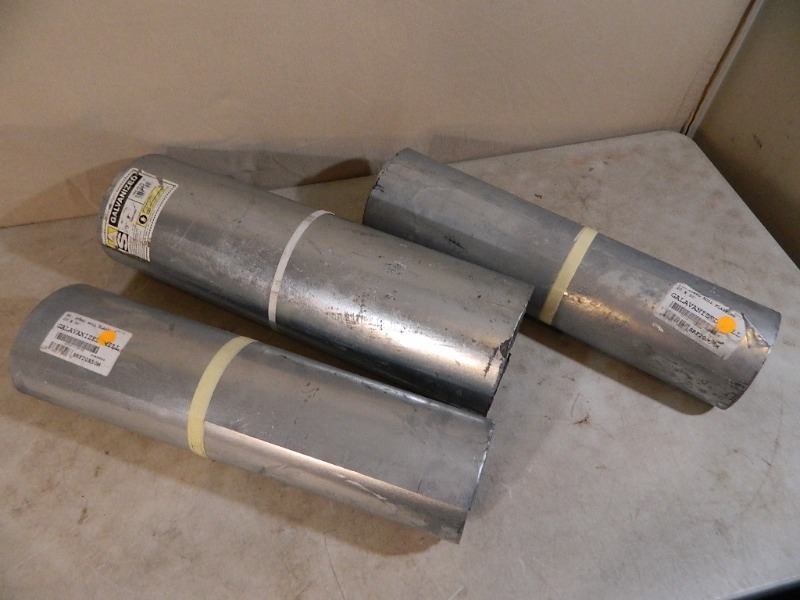 lot 43 image: 3 New Rolls of Galvanized Roof Flashing