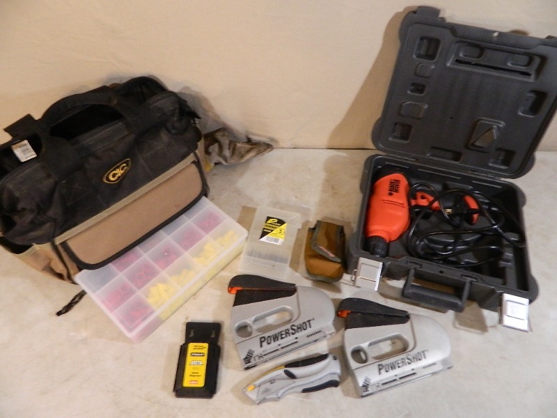 lot 44 image: Drill, Tools, and More
