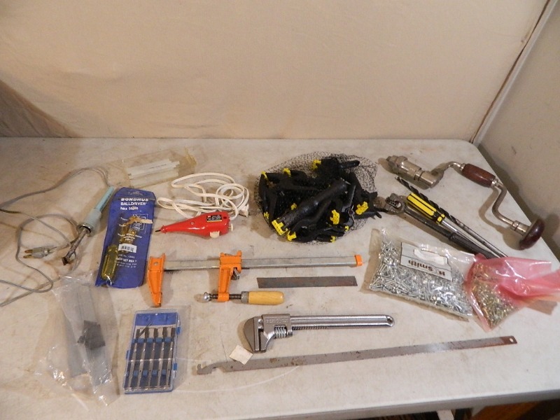 lot 57 image: Assorted Hand Tools and Hardware