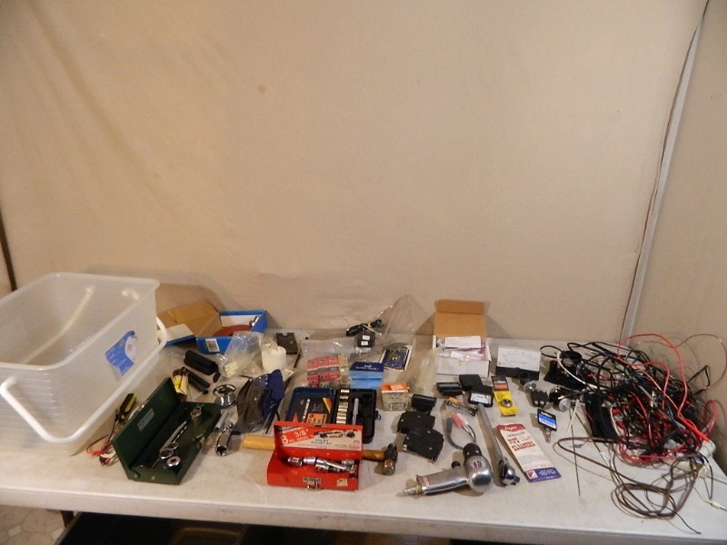 lot 65 image: Sockets, Air Sander, Tools, Supplies, Etc