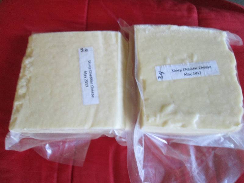 lot 10 image: 6.4 lb.Chunk Sharp Cheddar Cheese P...