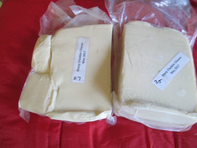 lot 11 image: 6.2 lb.Chunk Sharp Cheddar Cheese P...