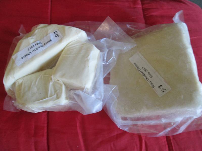 lot 21 image: 5.8 lb.Chunk Sharp Cheddar Cheese P...