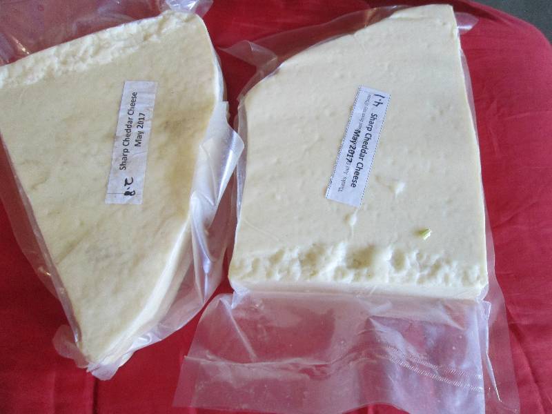 lot 32 image: 6.9 lb.Chunk Sharp Cheddar Cheese P...