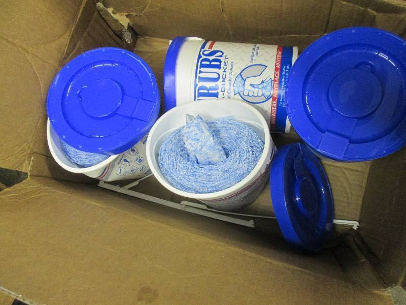 lot 54 image: 4 Containers of Hand Cleaner Towels...
