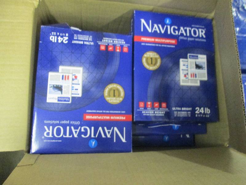 lot 60 image: 10 Reams of Navigator 24 lb Heavier...