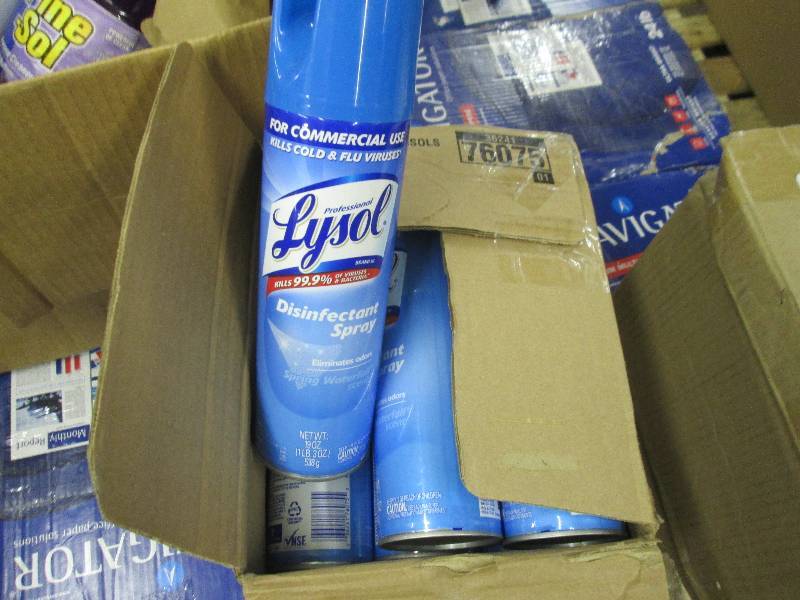 lot 71 image: Case of 12  19 oz Lysol Spray Disi...