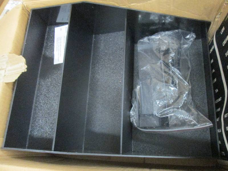 lot 101 image: Black Plastic Organizer with Labels...