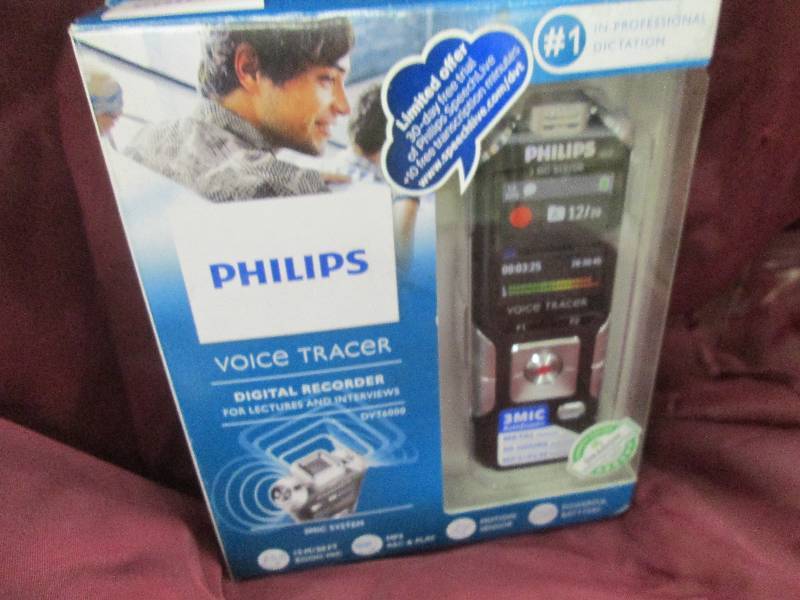 lot 167 image: Philips Digital Voice Recorder 4GB ...
