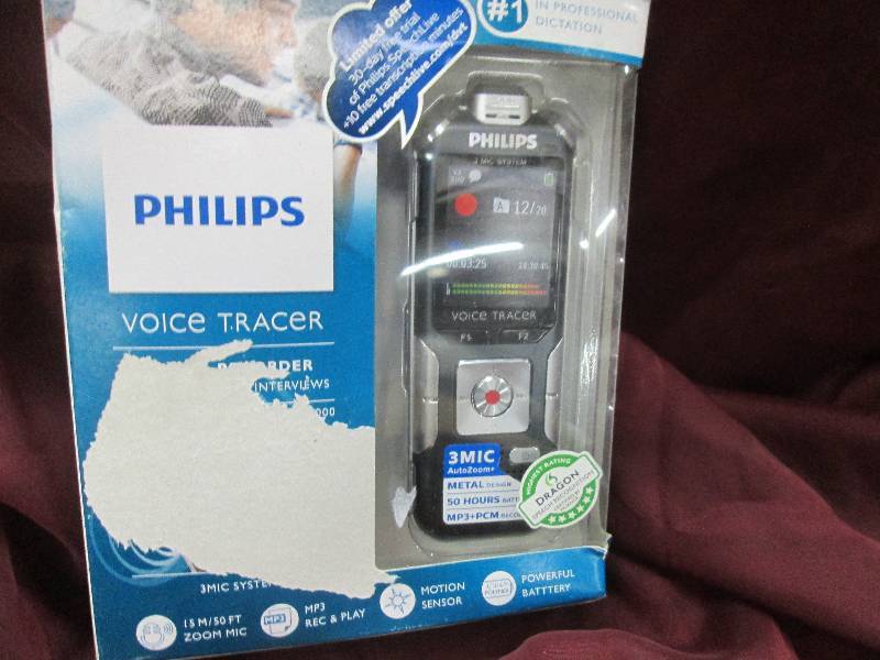 lot 168 image: Philips Digital Voice Recorder 4GB ...