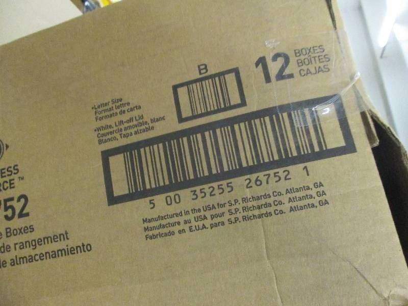 lot 220 image: Case of 12 File Storage Boxes Retai...