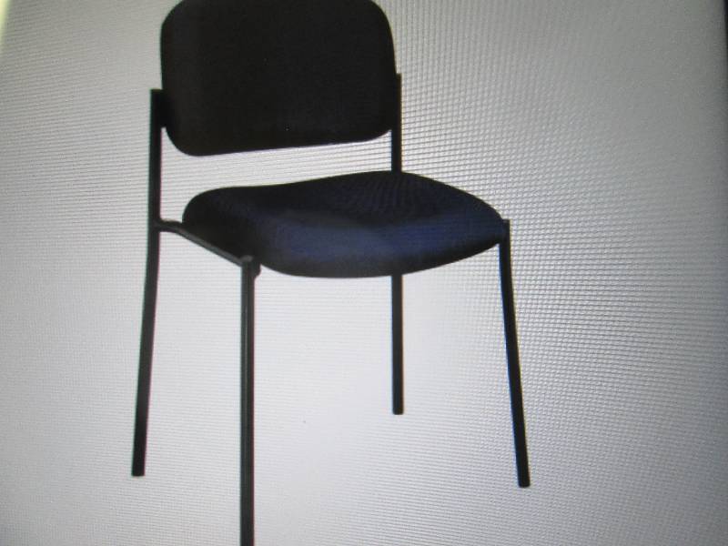 lot 221 image: Stacking Armless Guest Chair Navy R...