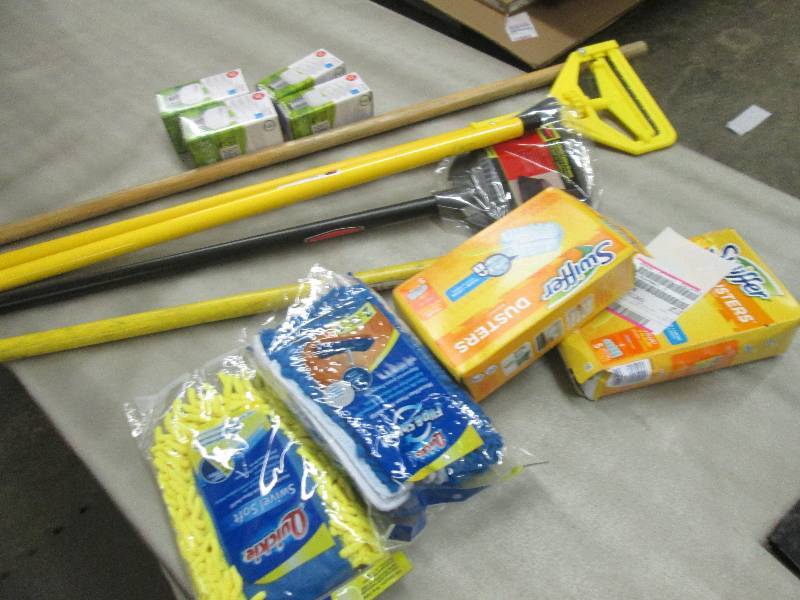 lot 252 image: Lobby Broom, Handles, 2 pkg of 5 Sw...
