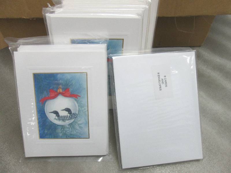 lot 294 image: Lot of 8 pkgs of 8 Loon Holiday Not...