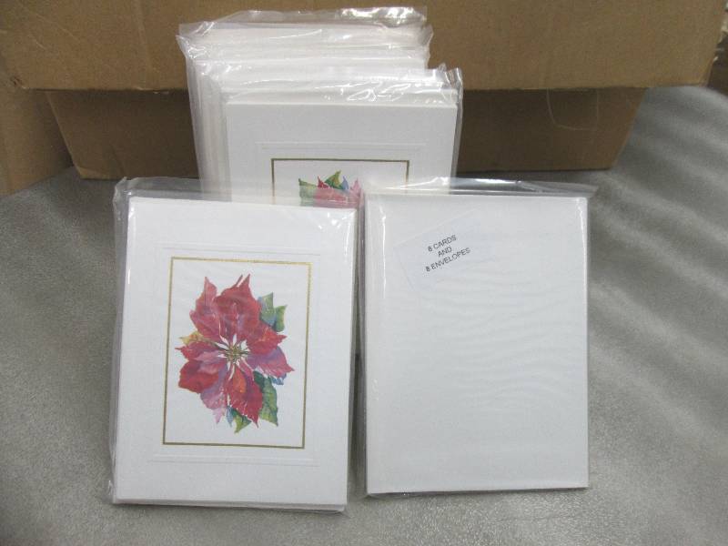 lot 296 image: Lot of 8 pkgs of 8  Holiday Note Ca...