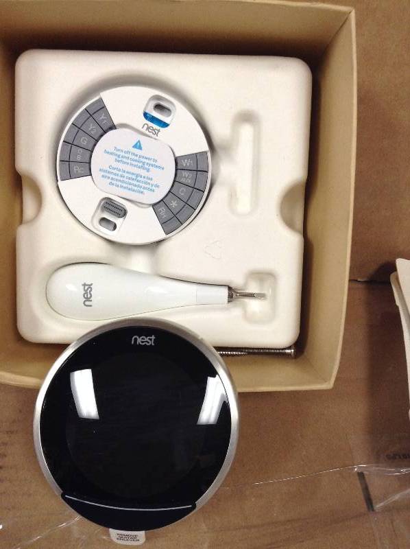 lot 41 image: Nest Learning Thermostat, 3rd Generation  Remote control - connect it to Wi-Fi to change the temperature from your phone, tablet or laptop
