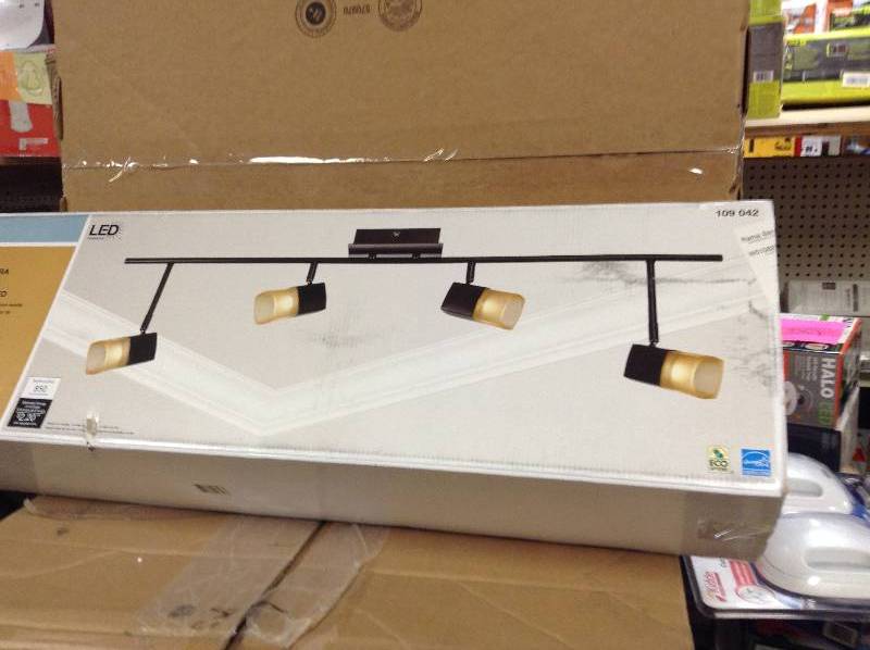 lot 60 image: Hampton Bay Vega 3.6 ft. 4-Light Oil-Rubbed Bronze LED Track Lighting Model#  VERF4200LEDRB3K   open box never used