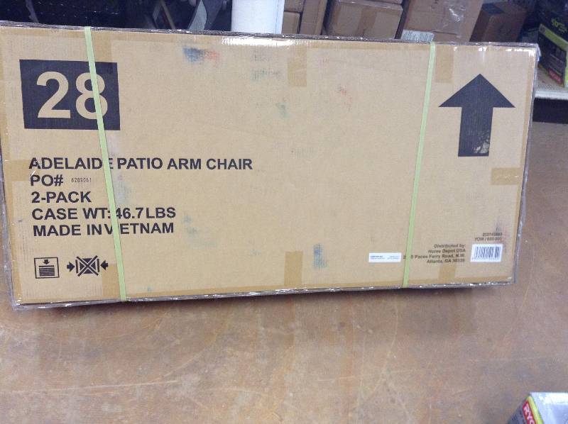 lot 16 image: Adelaide Patio Arm Chair 2 Pack