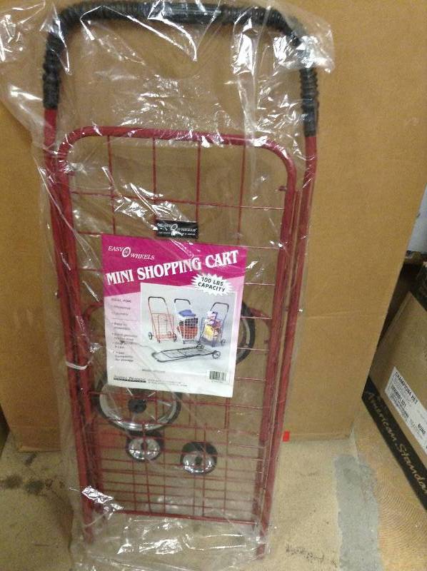 lot 22 image: Easy Wheels Mini Shopping Cart 100 Lb Capacity