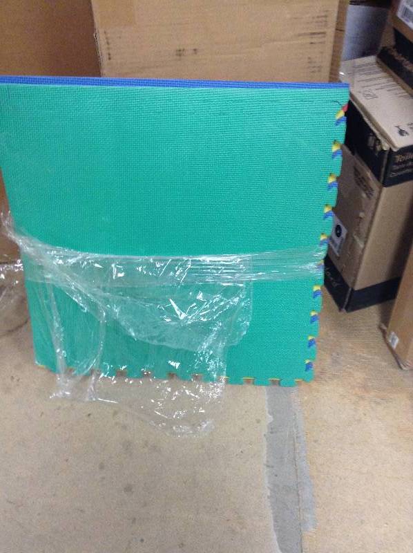 lot 23 image: Norsk Multi-Purpose 24 in. x 24 in. Interlocking Multi-Color Foam Flooring Recyclamat (4-Pieces)