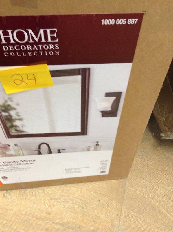 lot 24 image: Home Decorators Vanity Mirror Madeline collection