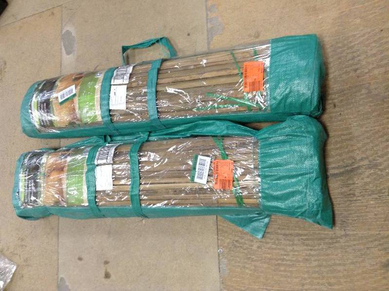 lot 32 image: Lot of 2 Split Bamboo Fencing 13x33