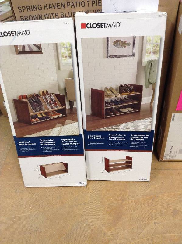 lot 35 image: Lot of 2 assorted closetmaid shoe organizers
