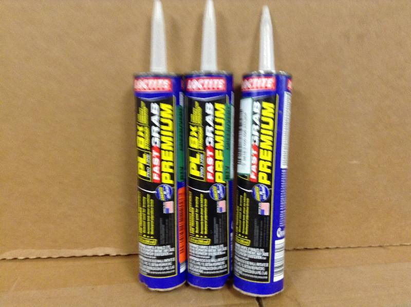 lot 48 image: Set of 3 Osi Sealants 10 Oz Grey PL Premium Advanced Polyurethane Construction Adhesive  New