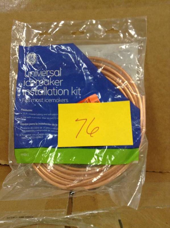 lot 76 image: GE Universal 15 ft. Copper Ice Maker Installation Kit New