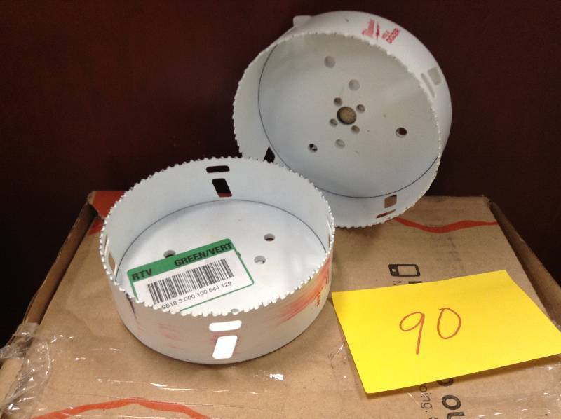 lot 90 image: Set  of 2 Milwaukee 6-38 in.  Hole Saw