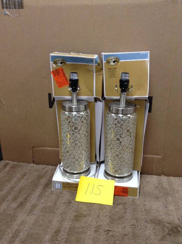 lot 115 image: Set of 2 Hampton Bay Table Lamp