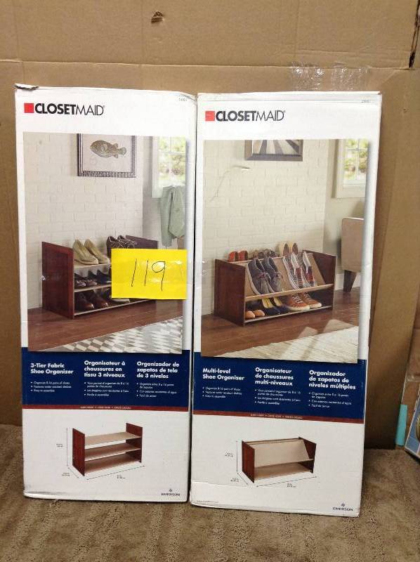 lot 119 image: Lot of 2  ClosetMaid  Shoe Organizer